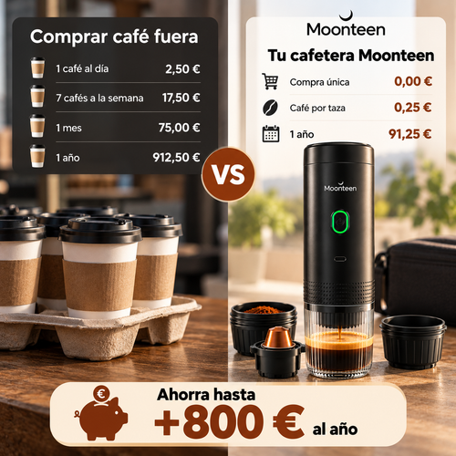 Cafetera Portátil 3 en 1 – Máquina de Café Espresso Compacta y Recargable para Cápsulas, Café Molido e Instantáneo