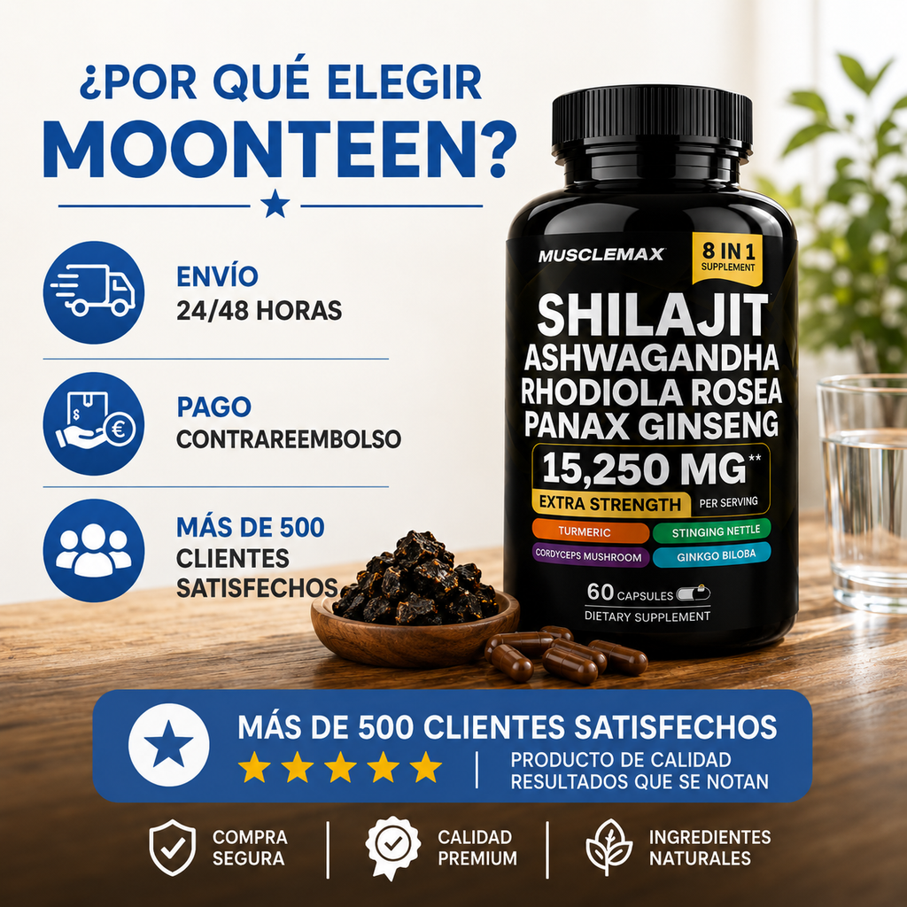 Shilajit + Ashwagandha + Rhodiola Rosea + Panax Ginseng