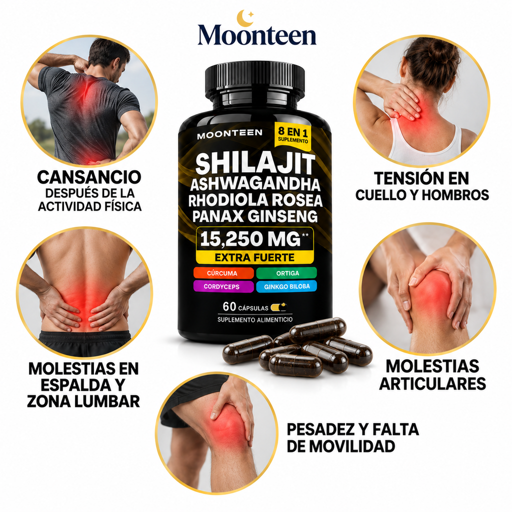 Shilajit + Ashwagandha + Rhodiola Rosea + Panax Ginseng